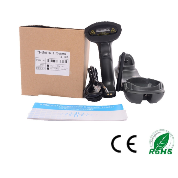 YT-1503 CCD bezdrátová čtečka čárových kódů, USB